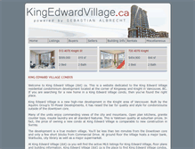 Tablet Screenshot of kingedwardvillage.ca